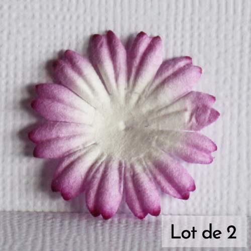 fleur papier petite blanc violet