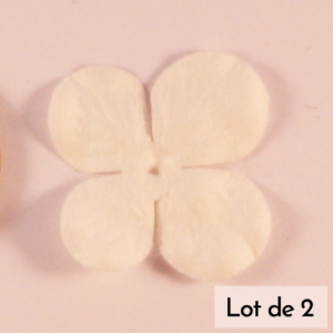 Hydrangea 1″ (2,5cm) – Lot de 2 – Blanc
