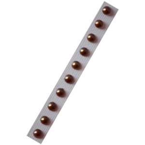 Demi-perles adhésives 5mm (x10) – Marron nacré