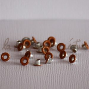 Oeillets mini 1/8″ (trou 3mm) – Lot de 4 – Orange