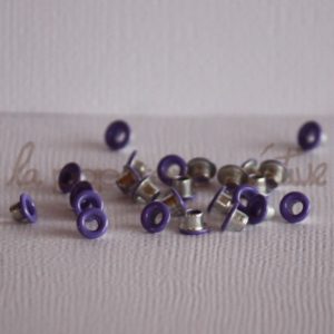 Oeillets mini 1/8″ (trou 3mm) – Lot de 4 – Violet