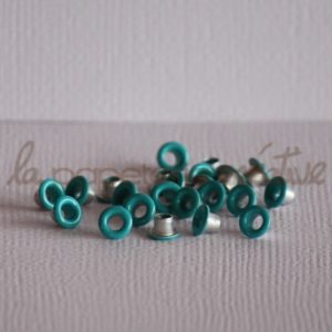 Oeillets mini 1/8″ (trou 3mm) – Lot de 4 – Turquoise