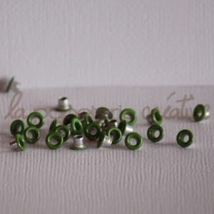 Oeillets mini 1/8″ (trou 3mm) – Lot de 4 – Olive
