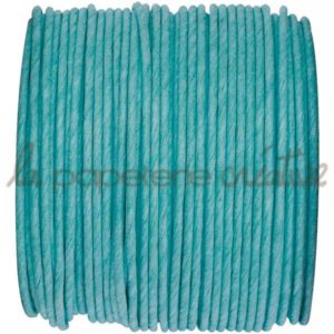 Papier cord laitonné – 1m – Turquoise