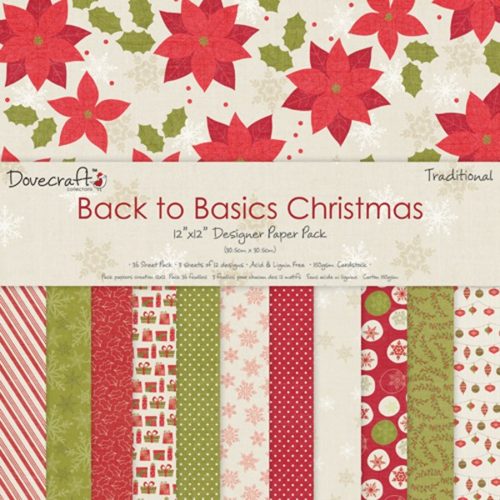 Dovecraft - Back to Basics "Christmas Traditional" - 12 feuilles