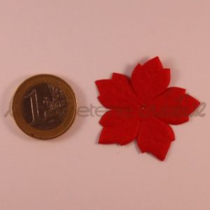 Poinsettia 1″ (2.5cm) – Lot de 2 – Rouge