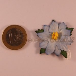Poinsettia – fleur complète 1″ (2.5cm) – Lot de 2 – Bleu fumé