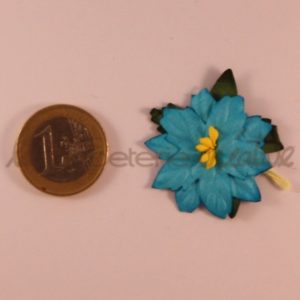 Poinsettia – fleur complète 1″ (2.5cm) – Lot de 2 – Bleu royal