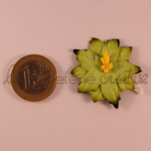 Poinsettia – fleur complète 1″ (2.5cm) – Lot de 2 – Vert chartreuse