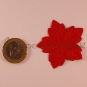 Poinsettia 1.5″ (4cm) – Lot de 2 – Rouge