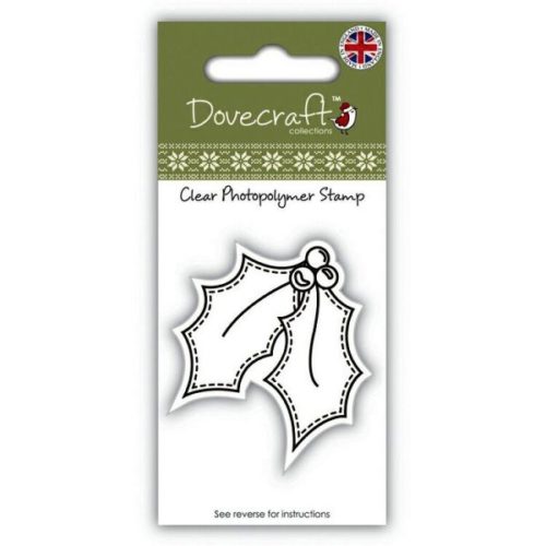 Dovecraft Christmas Clear Stamps - Holly