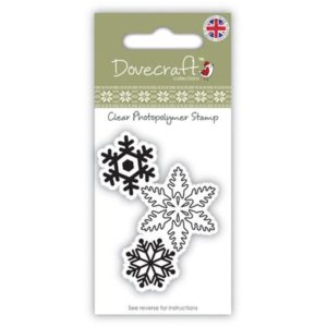 Dovecraft Christmas Clear Stamps – Snowflakes