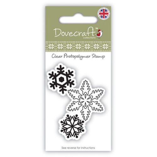 Dovecraft Christmas Clear Stamps - Snowflakes