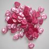 Bouton coeur 1,2cm avec une face nacre - Lot de 2