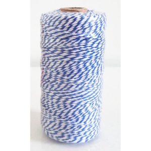 Ficelle Bakertwine – 1m – Blanc/Bleu royal