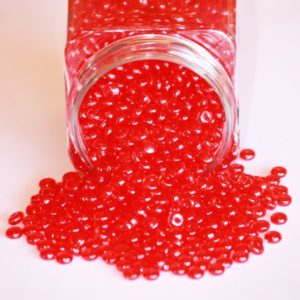 Perles de pluie 4mm – Lot de 10 – Rouge