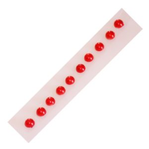 Demi-perles adhésives 4mm (x10) – Rouge