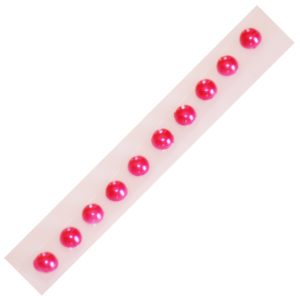 Demi-perles adhésives 4mm (x10) – Fushia
