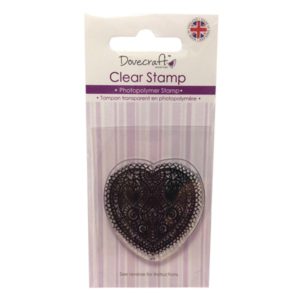 Dovecraft  – Tampon transparent “Doily heart”
