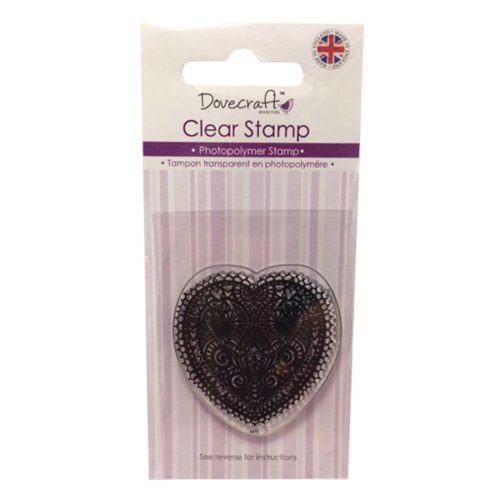 Dovecraft - Tampon transparent "Doily heart"